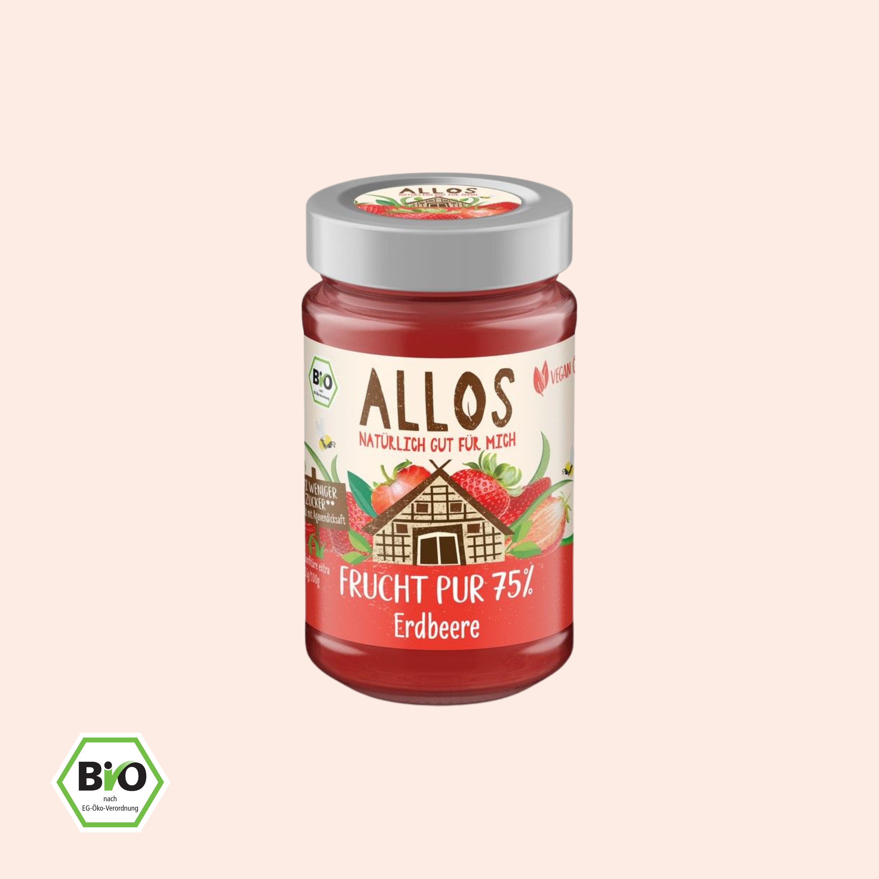 Frucht Pur 75% Aufstrich Erdbeere (200 g)